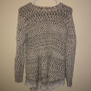 Beautiful sweater with lace at the bottom